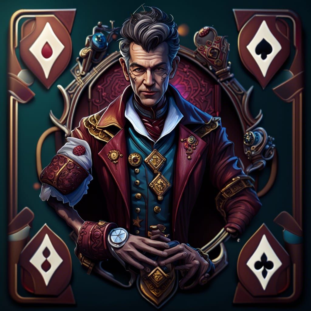 Animated Doctor Playing Card in Detailed Matte Painting