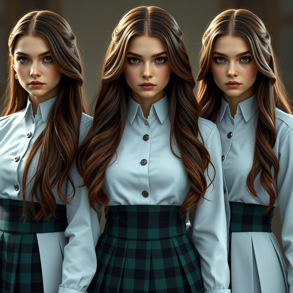 Eerie Triplets in Matte Painting Style