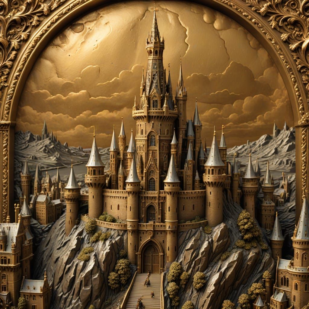 Neoclassical Castle Diorama Inspired by Doré