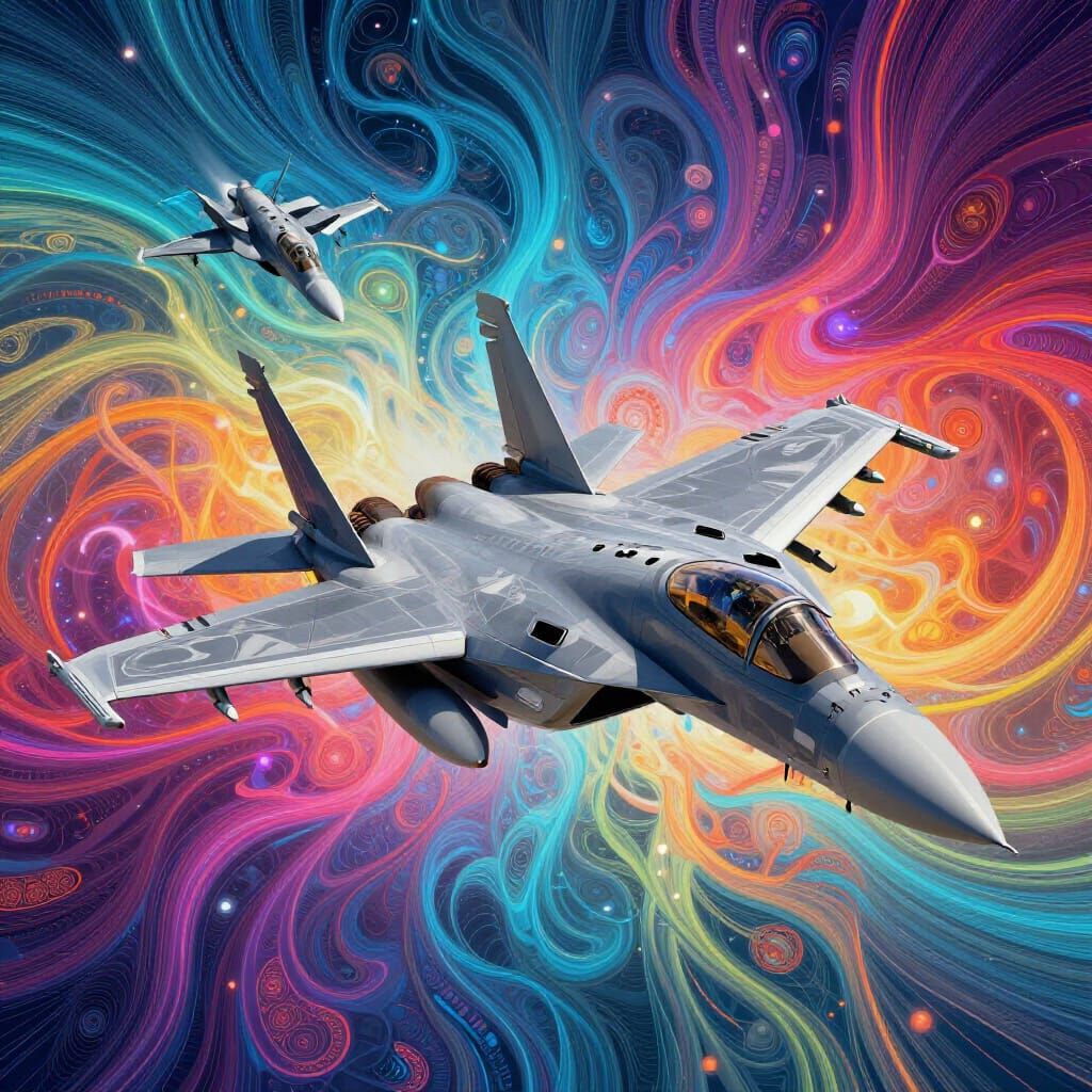 F-15 Fighter Jets in Dynamic Dogfight Vector Art
