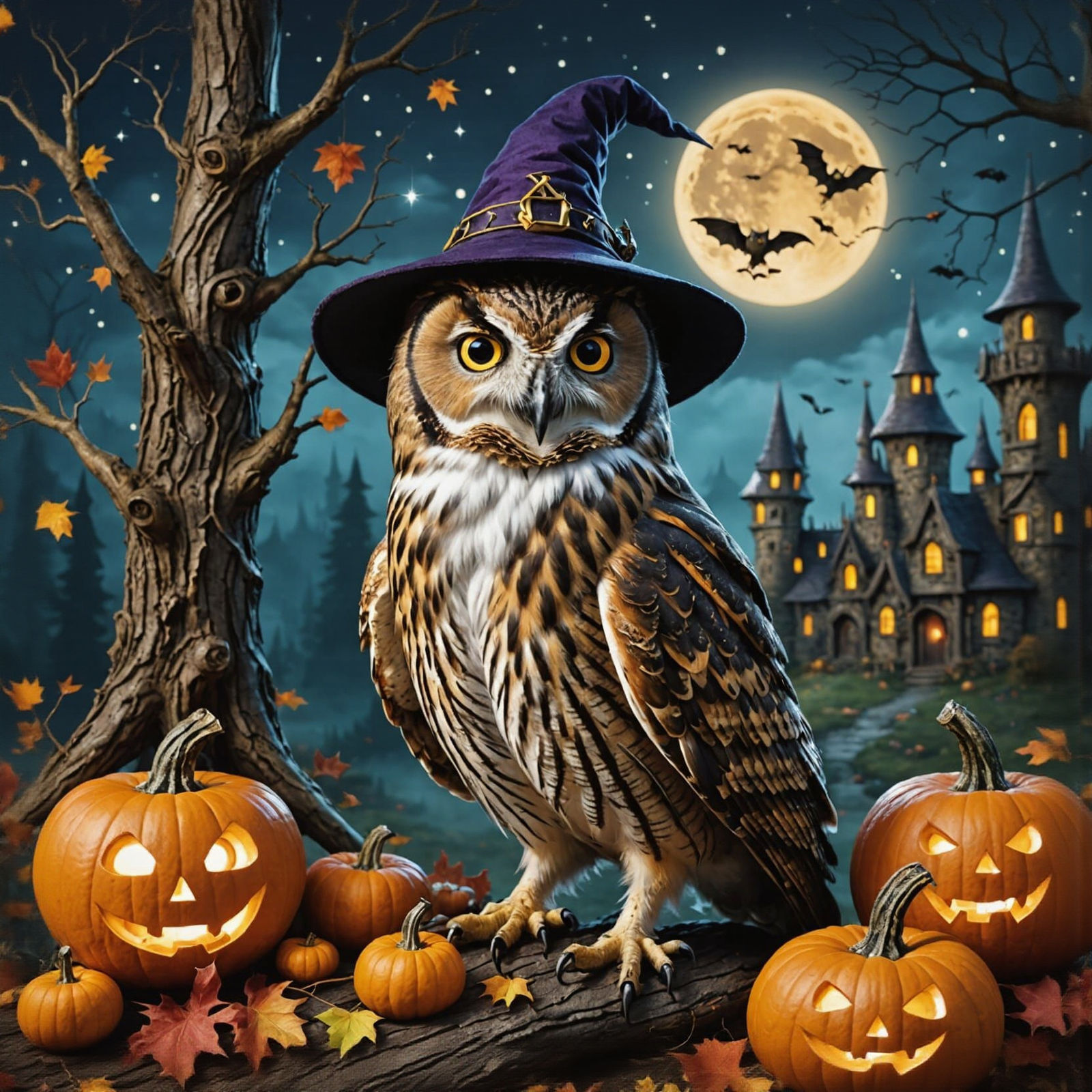 Wizard Owl's Enchanted Halloween Night