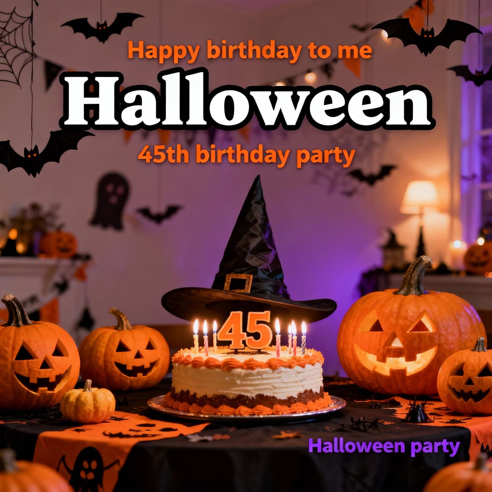 Spooky 45th Birthday Halloween Party Celebration