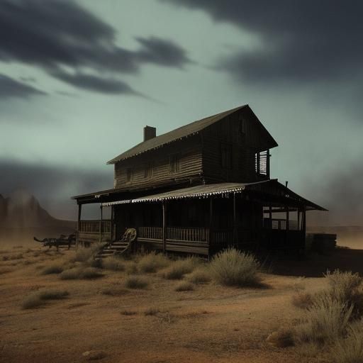 Wild West Gunfight: Cinematic Film Still