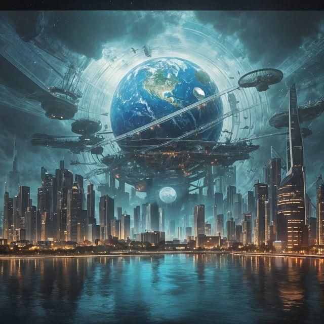 Satellite View: Mechanical, Overgrown, and Barren Continents