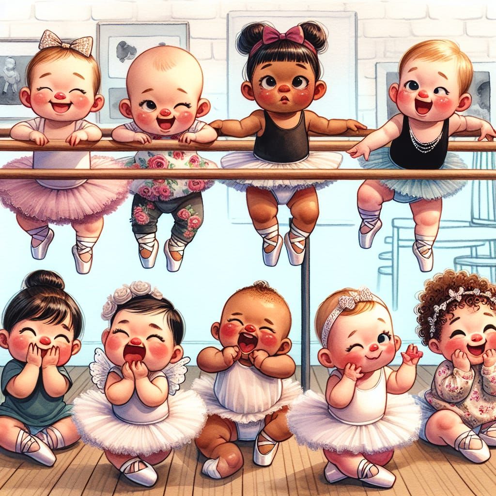 Adorable Babies in Ballet Tutus