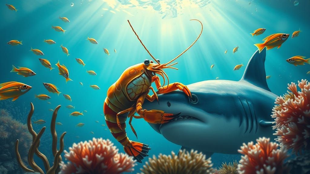 Underwater Dentist: Tiger Shrimp Repairs Shark's Tooth in Ir...