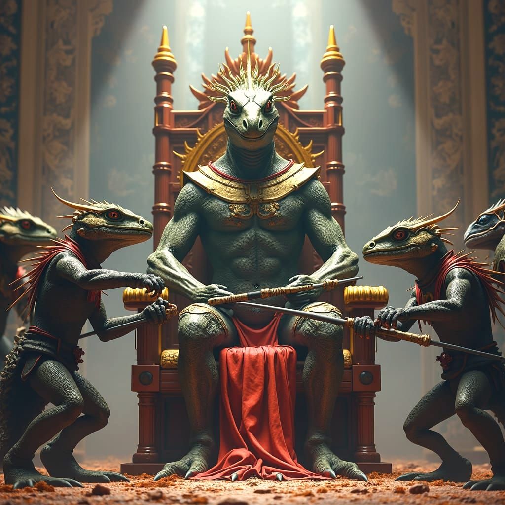 Lizard King's Conquest: A Matte Painting