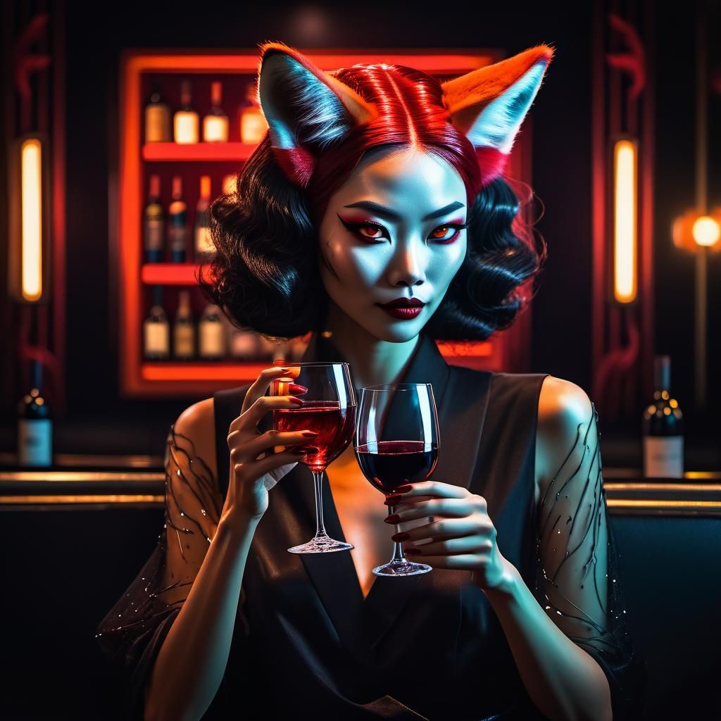 Kumiho Girl in Dystopian Cinema Noir