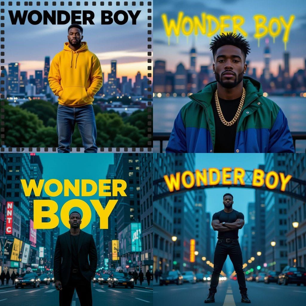 Wonder Boy Hip Hop Album Cover with Cinematic Style