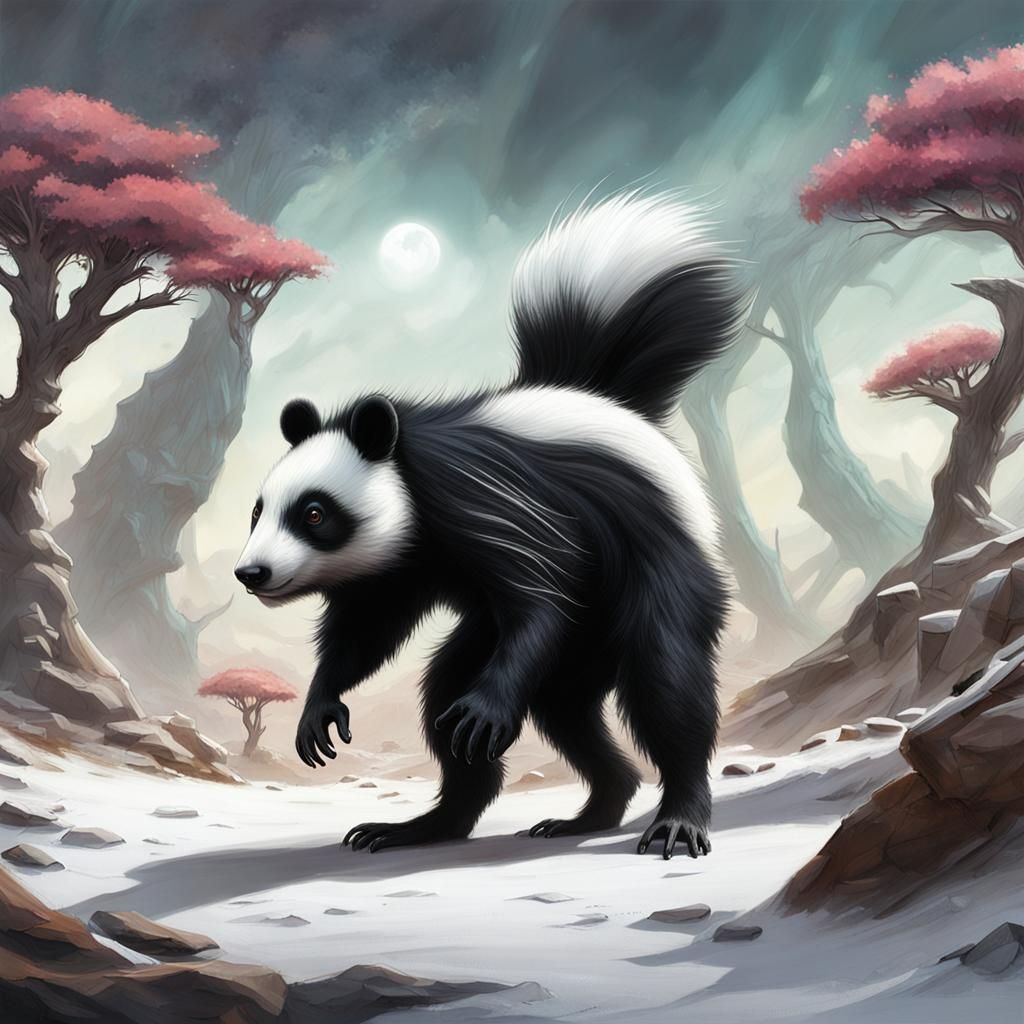Exoplanet Speculative Biology: Skunk-Panda Alien Life