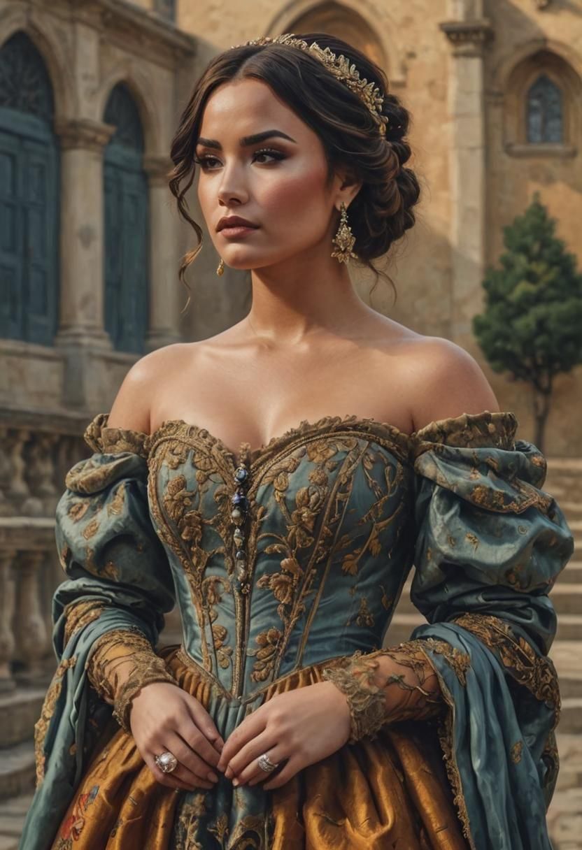 Demi Lovato in Renaissance Gown Portrait
