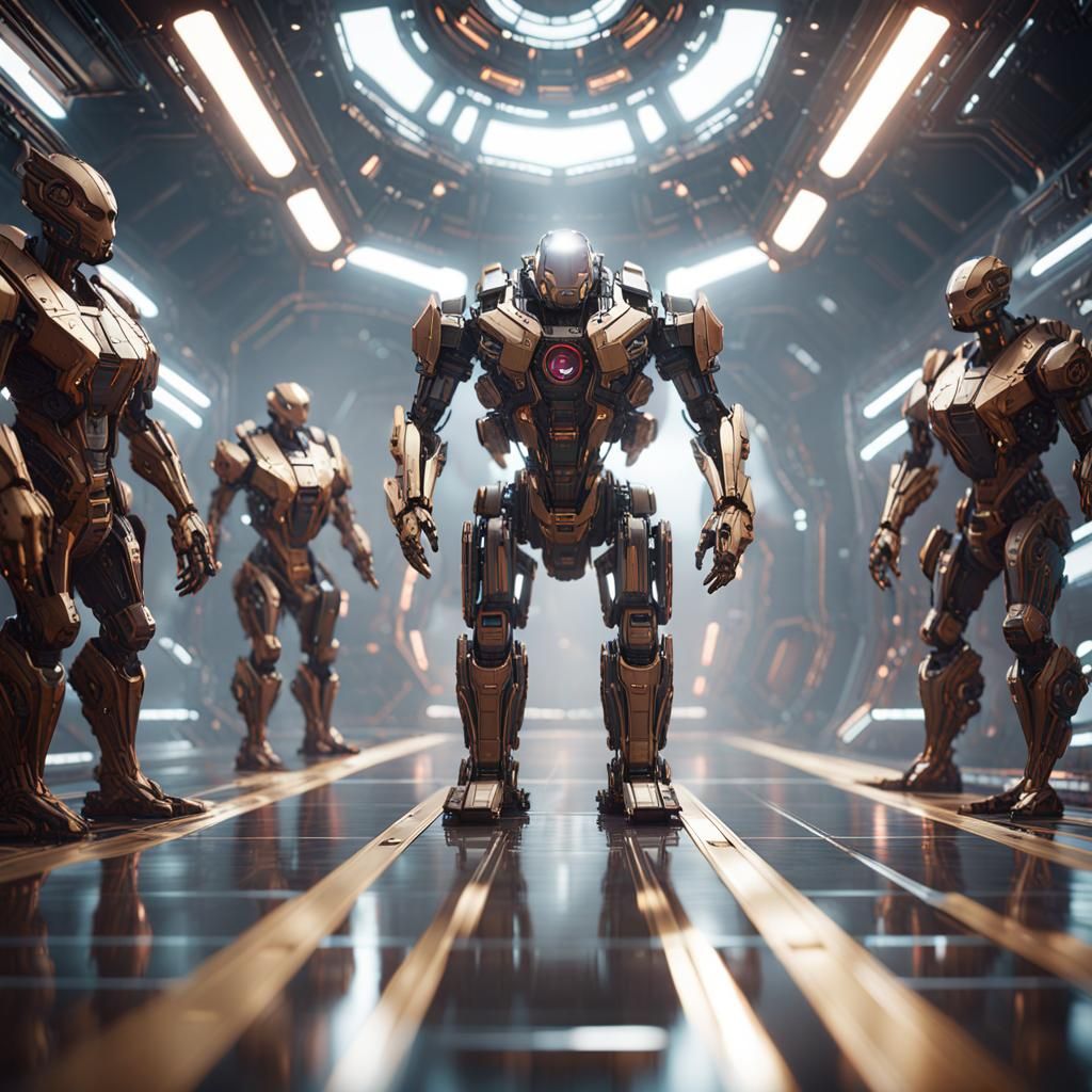 Futuristic Sci-Fi Mechs in Cinematic 3D Render