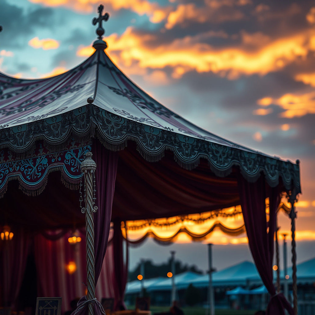 Ornate Marquee Tent in Hyperrealistic HDR