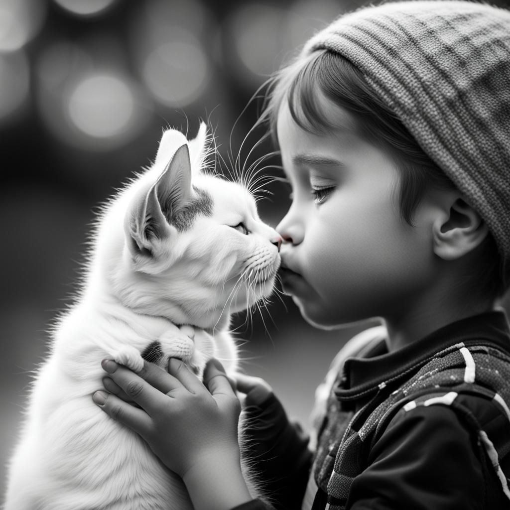 Cat's Affection: A Tender Moment Captured