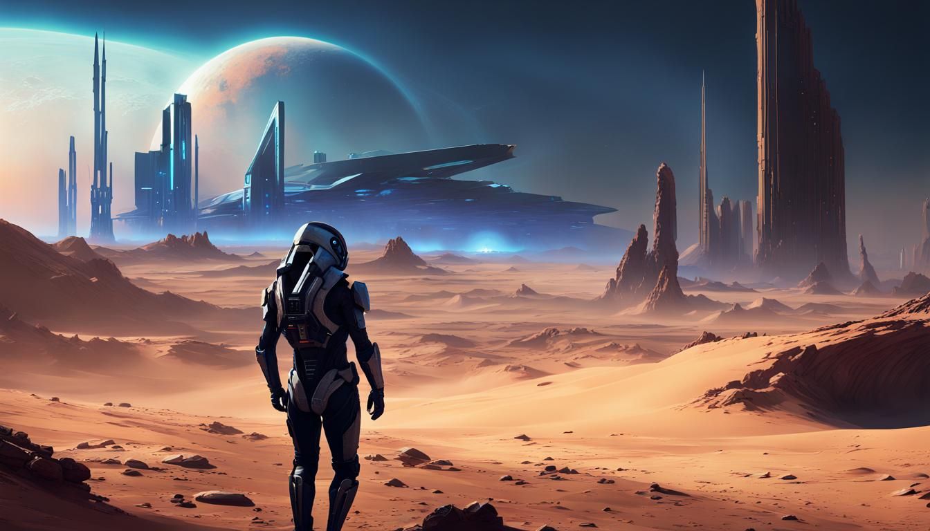 Cyberpunk Ruins in a Sandstorm