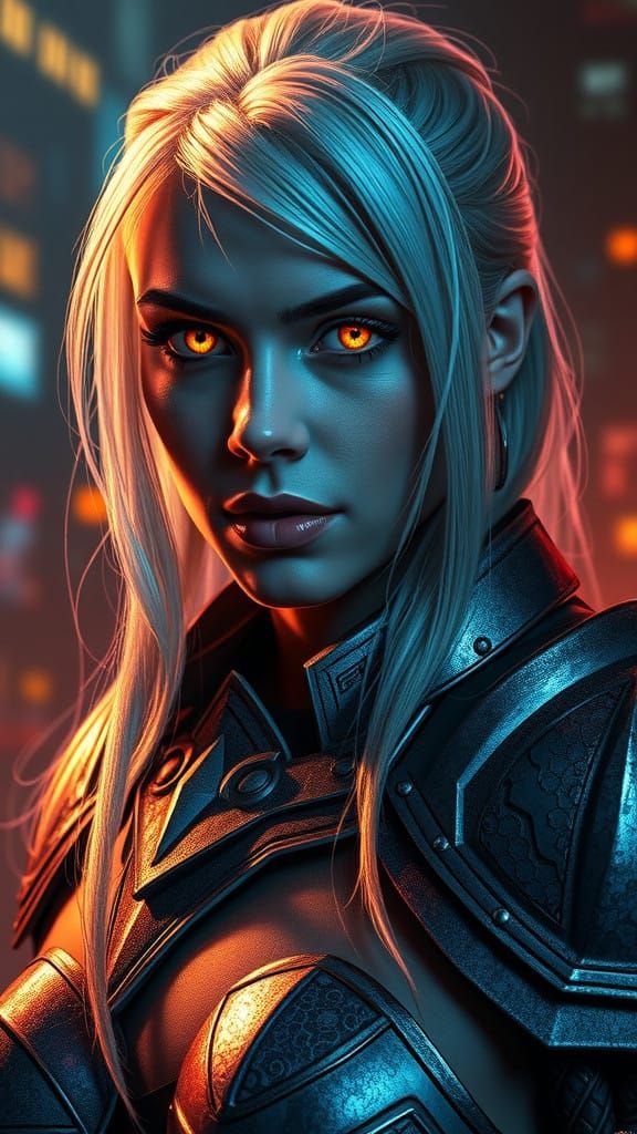 Stoic Claymore Portrait in Hyperrealistic Style