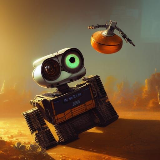 WALL-E Concept Art in Dynamic Lighting