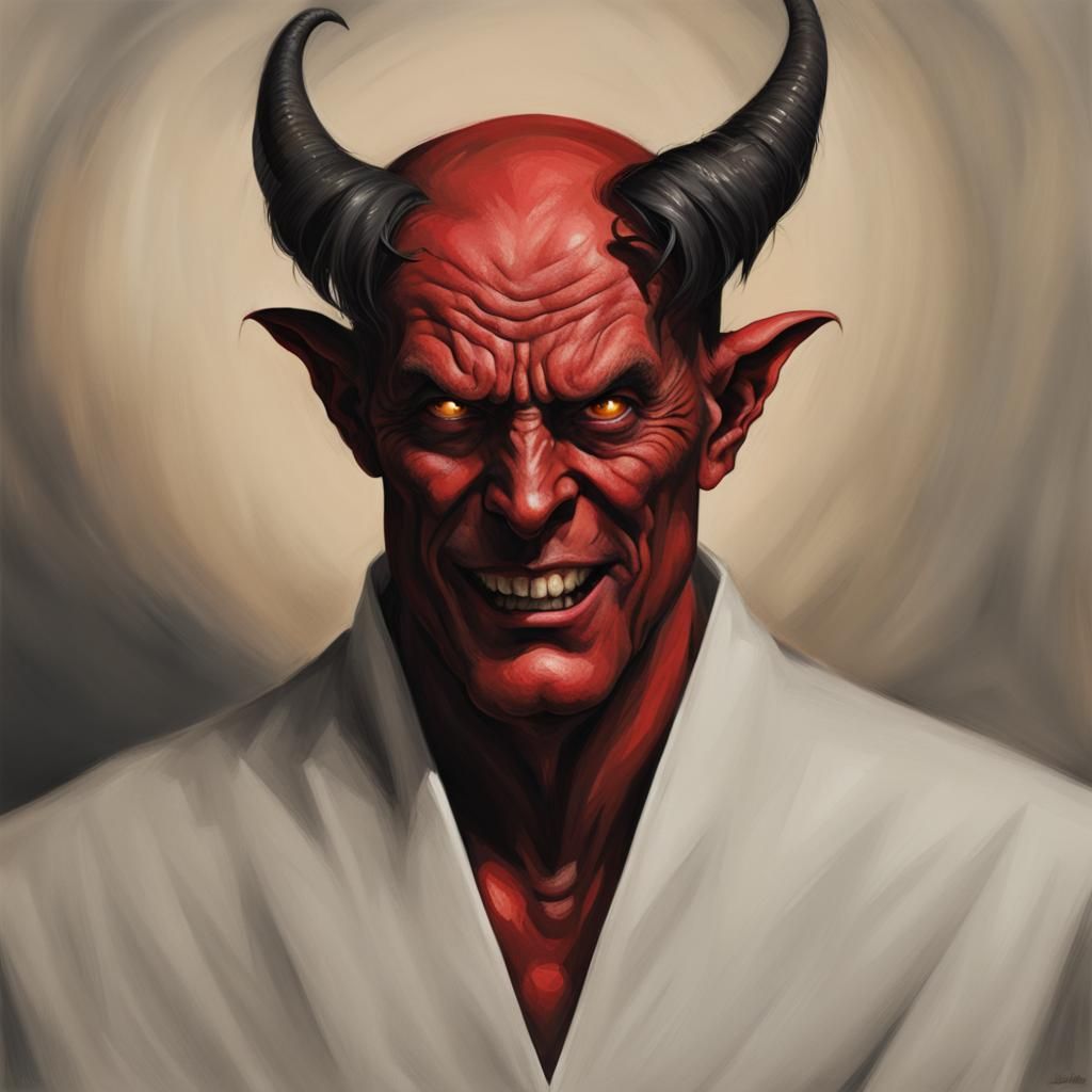 Realistic portrait of satan