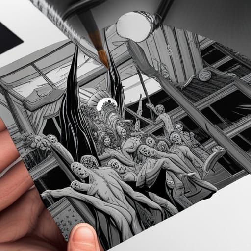 One Piece in Dark Gothic Horror Style