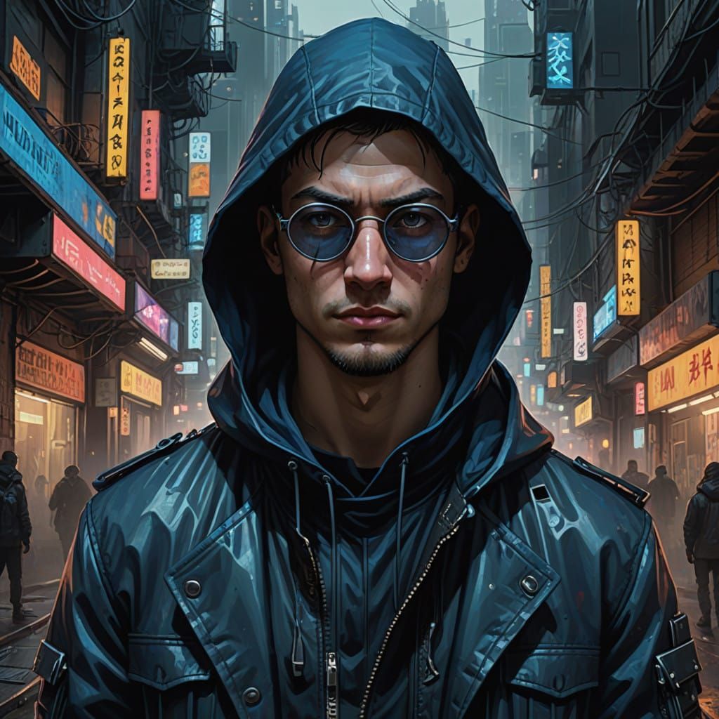 Mysterious Young Rebel in Moody Style