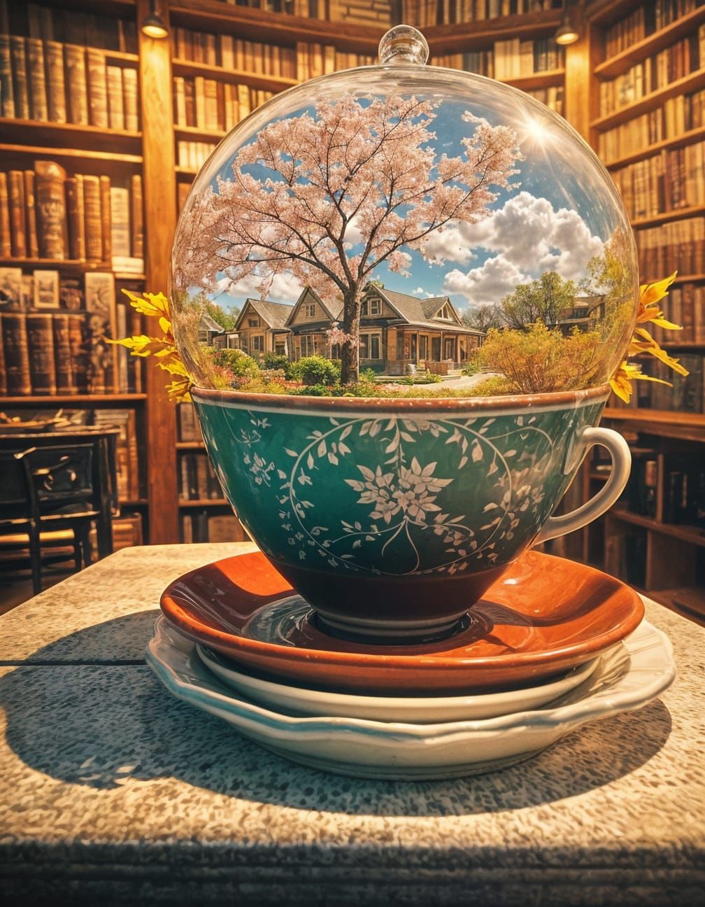 Whimsical Coffee Cup Celebrates Four Seasons in 3D Double Ex...