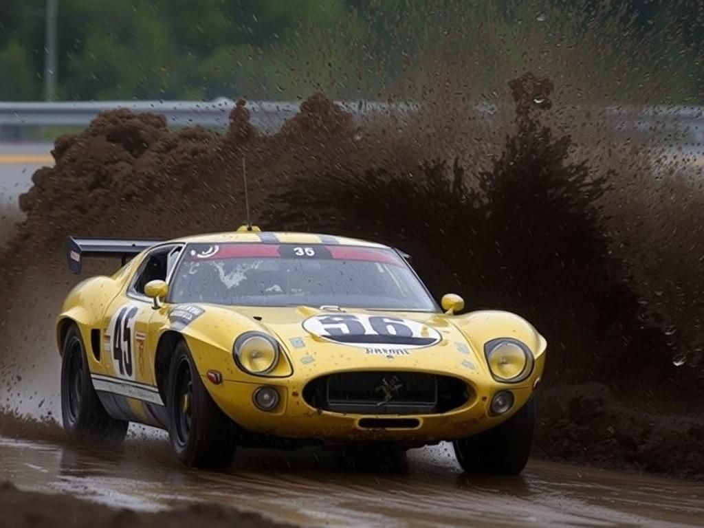 Melancholic Figure in Rain, Impressionistic Style