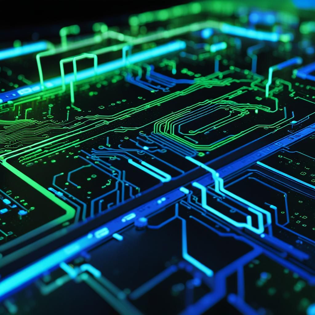 Cyberpunk Code Stream in Neon-Lit Digital Art