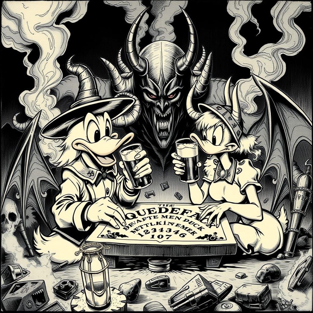 Toxic Duck Comic Cover: Ouija Board in Hell