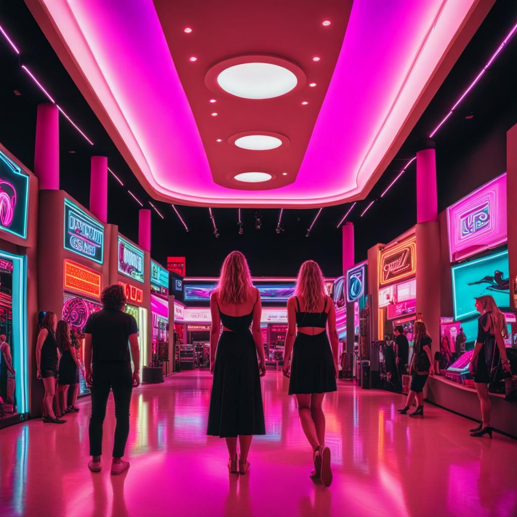 Becca Hypnotized to Walk Barefoot, Synthwave Surrealism