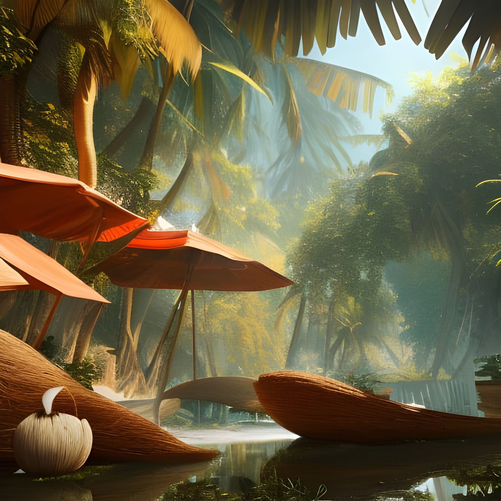 Detailed Coconut in Natural Lighting, 8k Resolution