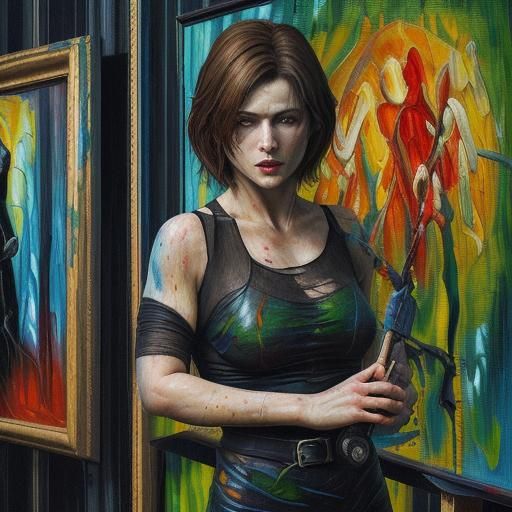 Resident Evil: CRISPR Consequences in Expressionist Oil Pain...