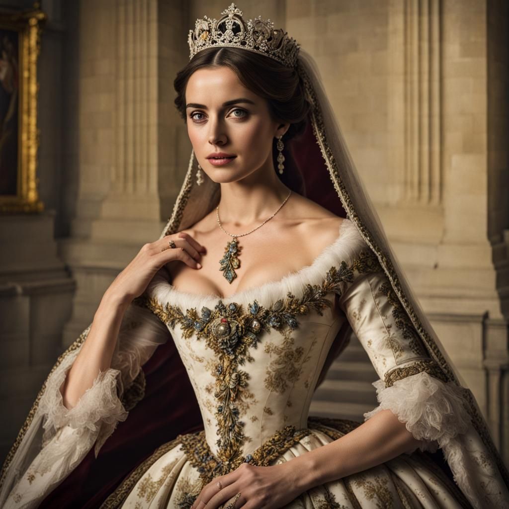 Historical British Queen Ana de Armas Portrait