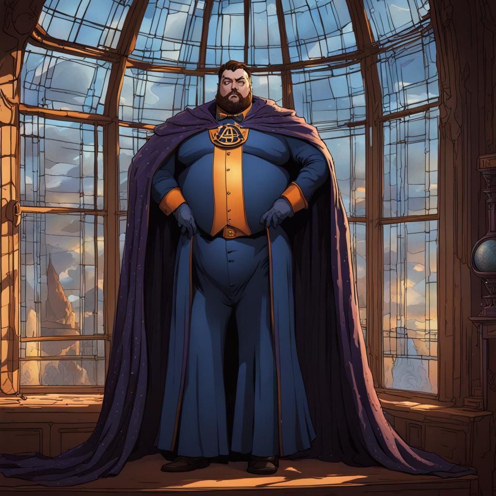 Auburn Alchemist in Future Marsport, Detailed Matte Painting