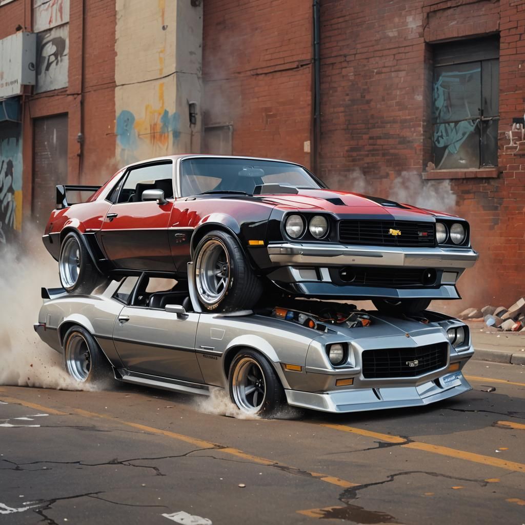 Hyperrealistic Custom Camaro IROC-Z Splash Art