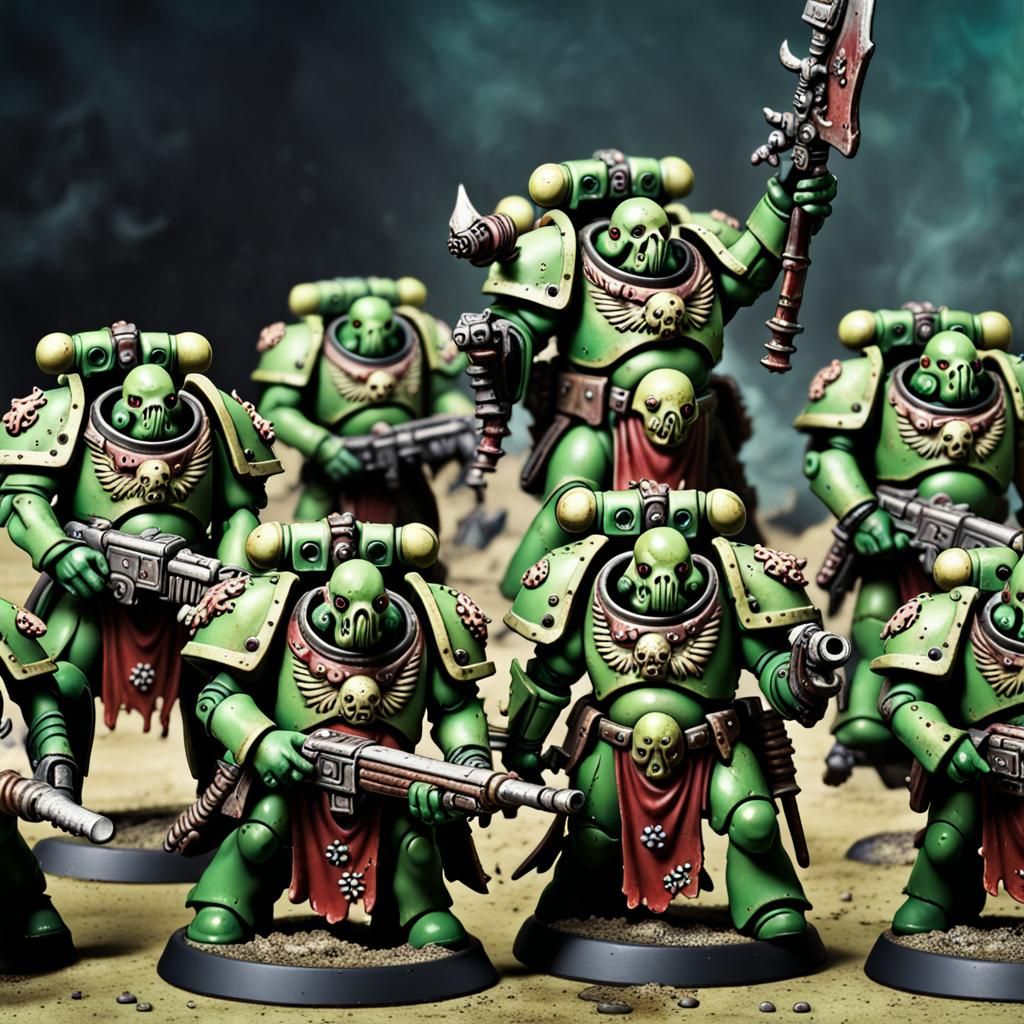 Nurgle Plague Marines of Warhammer 40k