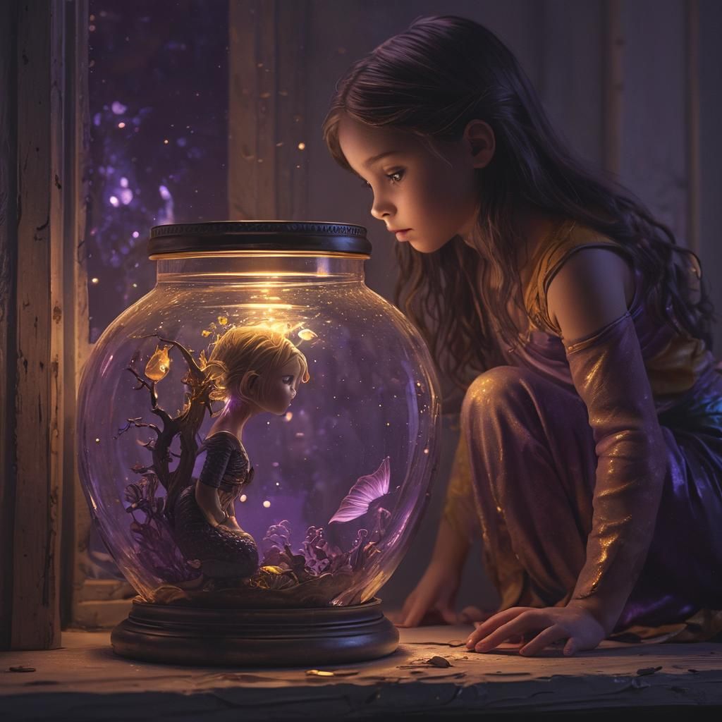 Trapped Mermaid: Dark Fantasy Concept Art