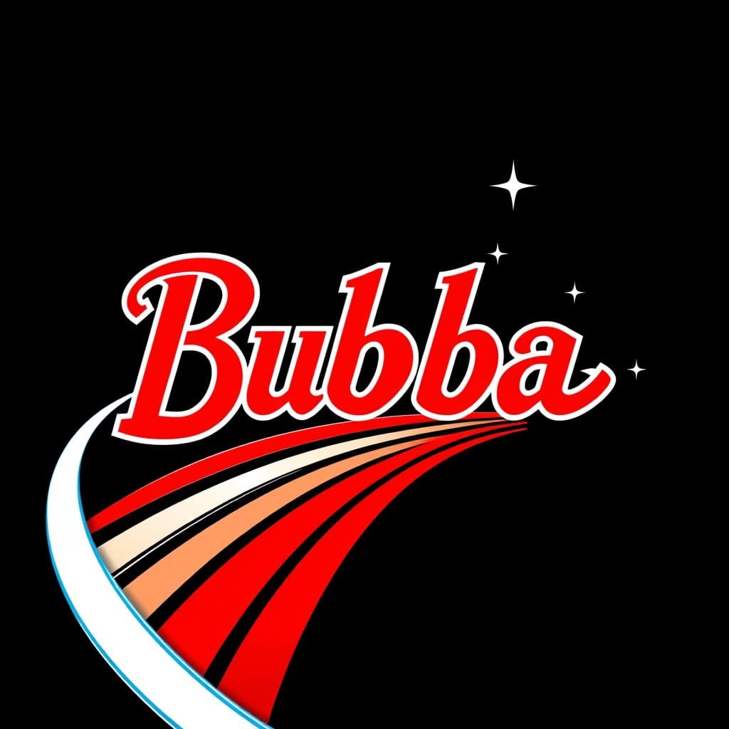 Futuristic 'Bubba' Logo with Racing Theme