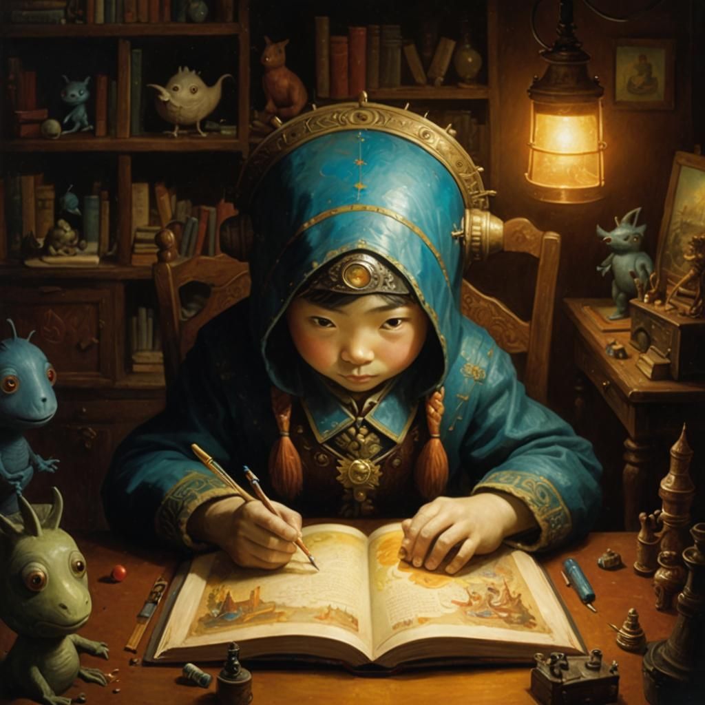 Surreal Painter Portrait in Atelier Style