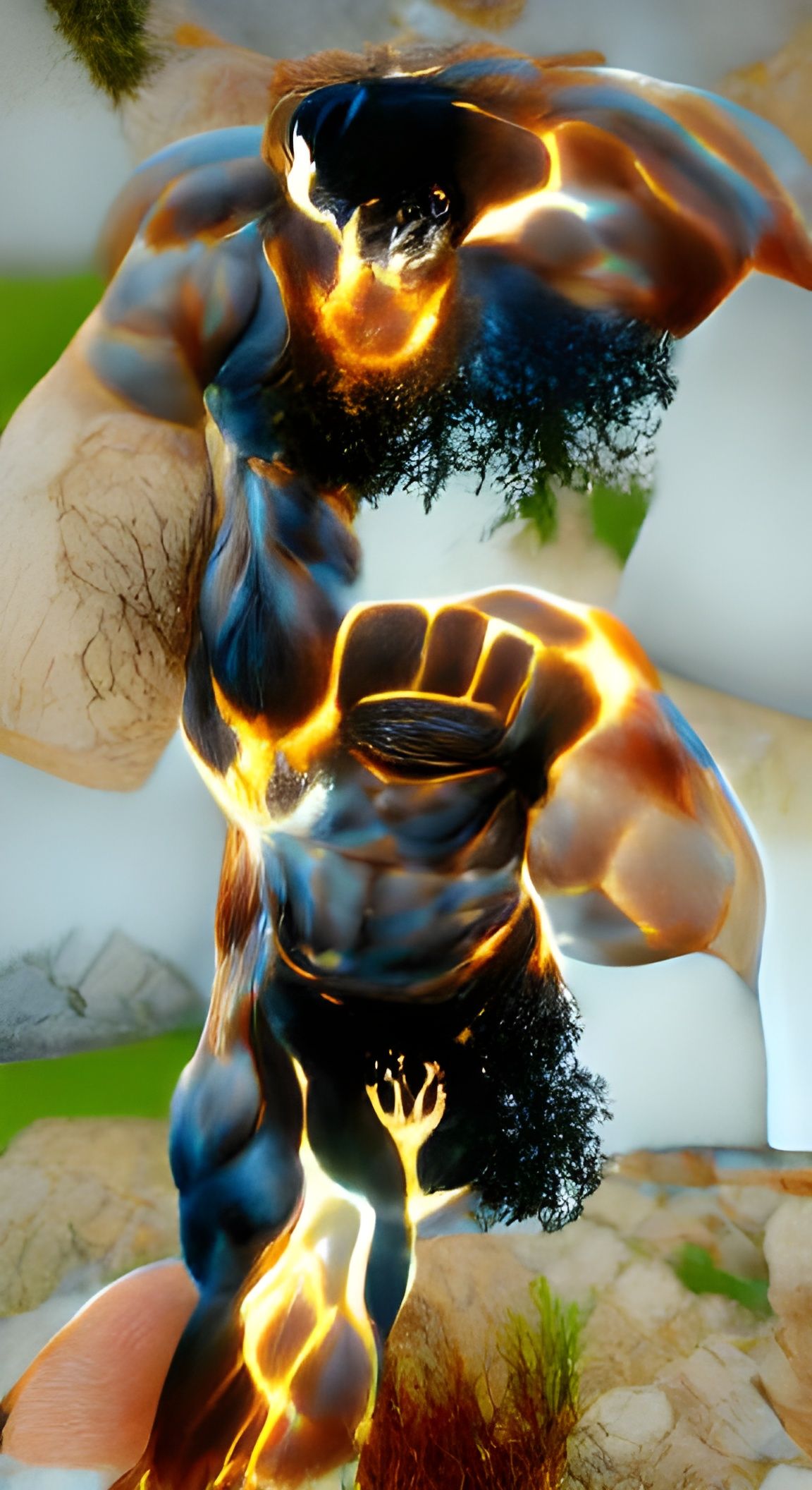 Greek God Ignites the Sky: Marvel Comics Style