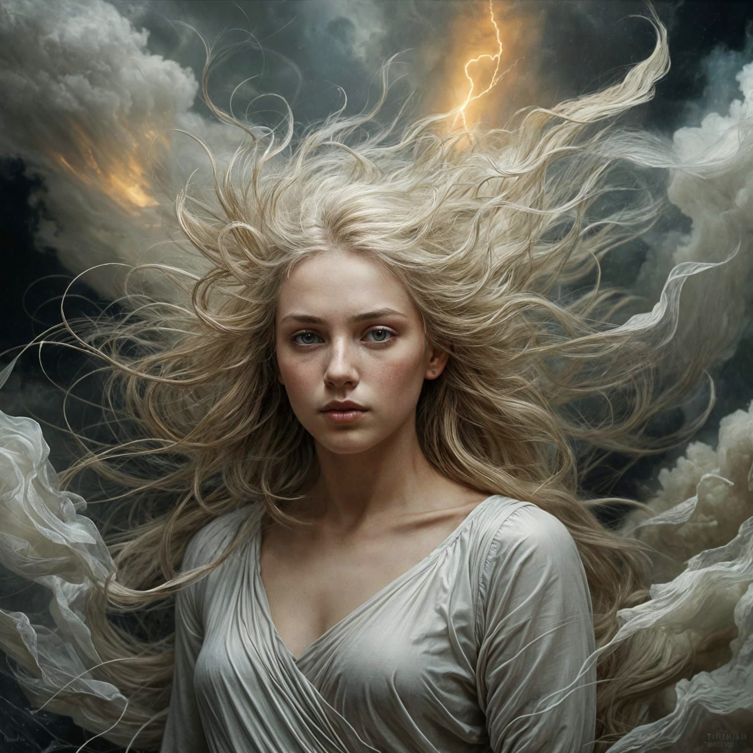 Delicate Thunder: Classical Painting with Intricate Colors