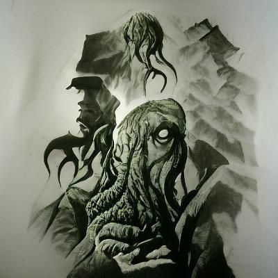 Cthulhu Ink Drawing: A Lovecraftian Vision