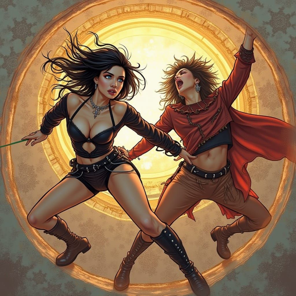 Asian Model Portrait in Hyperdetailed Splash Art Style