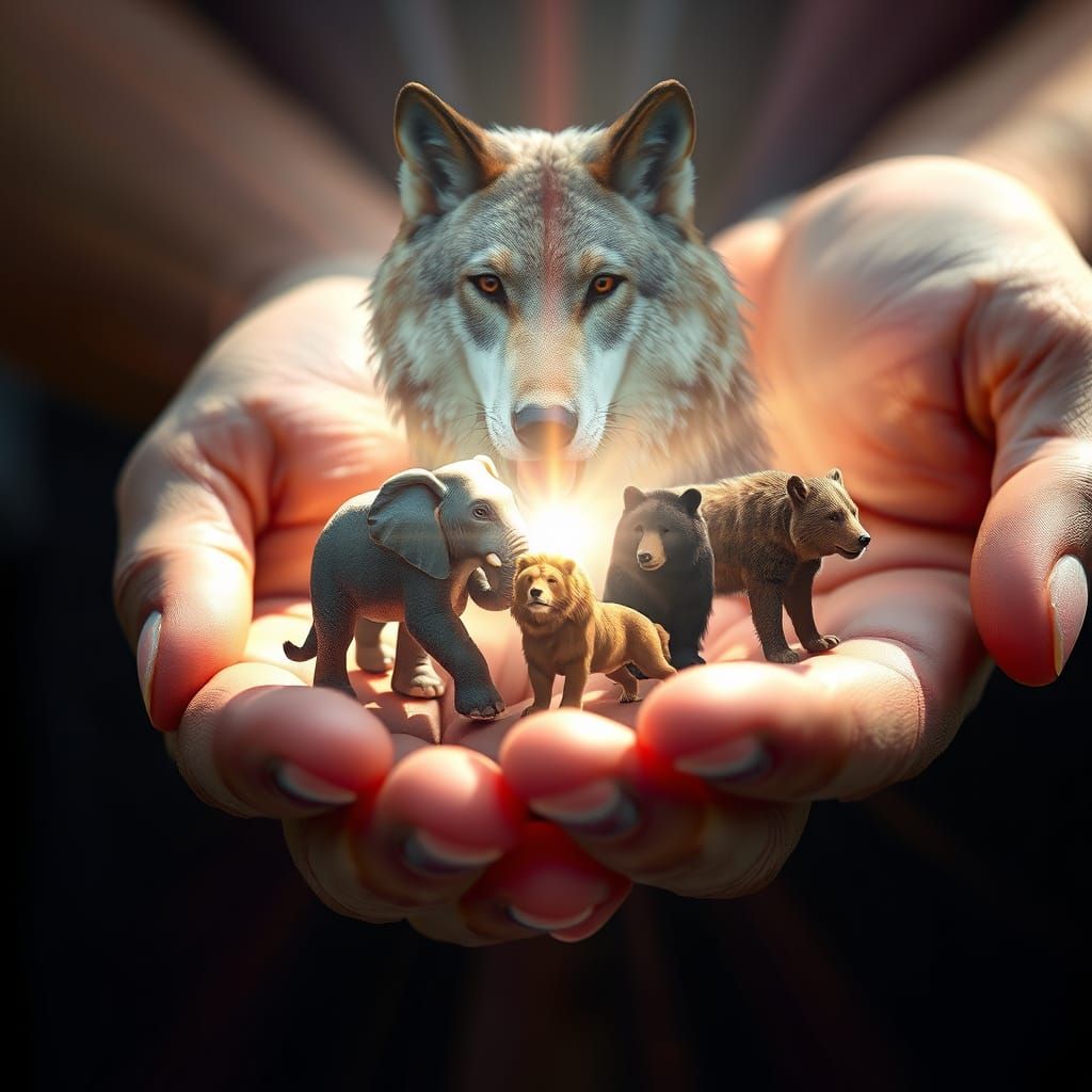 Mystical Creatures Bask in Radiant Light