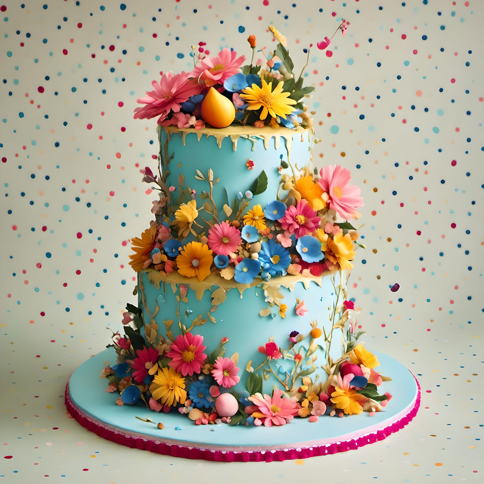 Autumn Cake Inspired by Japanese Illustration