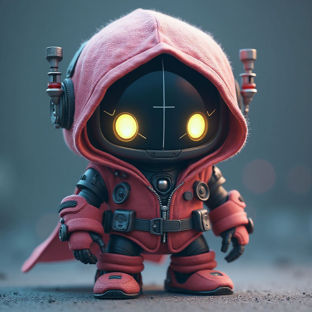 Robot Gamer Asleep in Tent: 3D Anime Emote