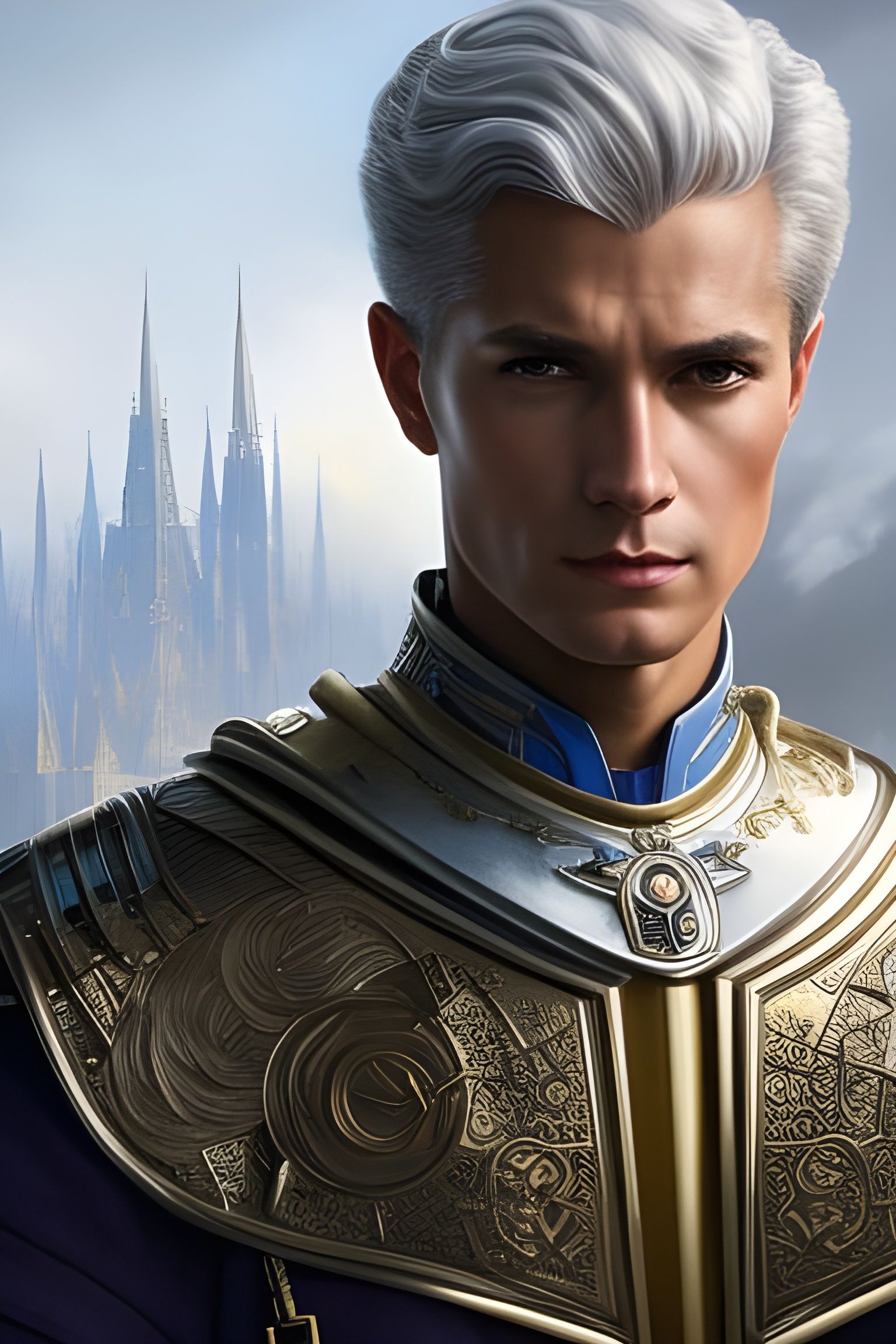 Handsome Paladin in Holy Armor Concept Art