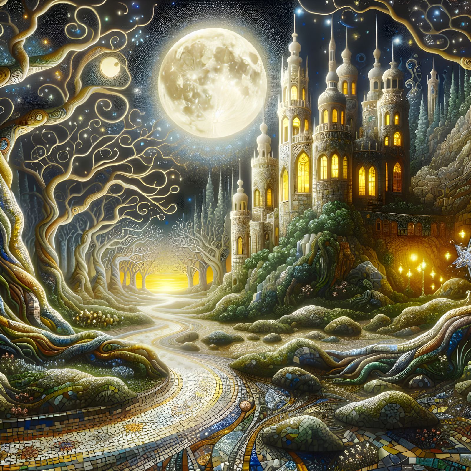 Castle of Whispers in Art Nouveau Style