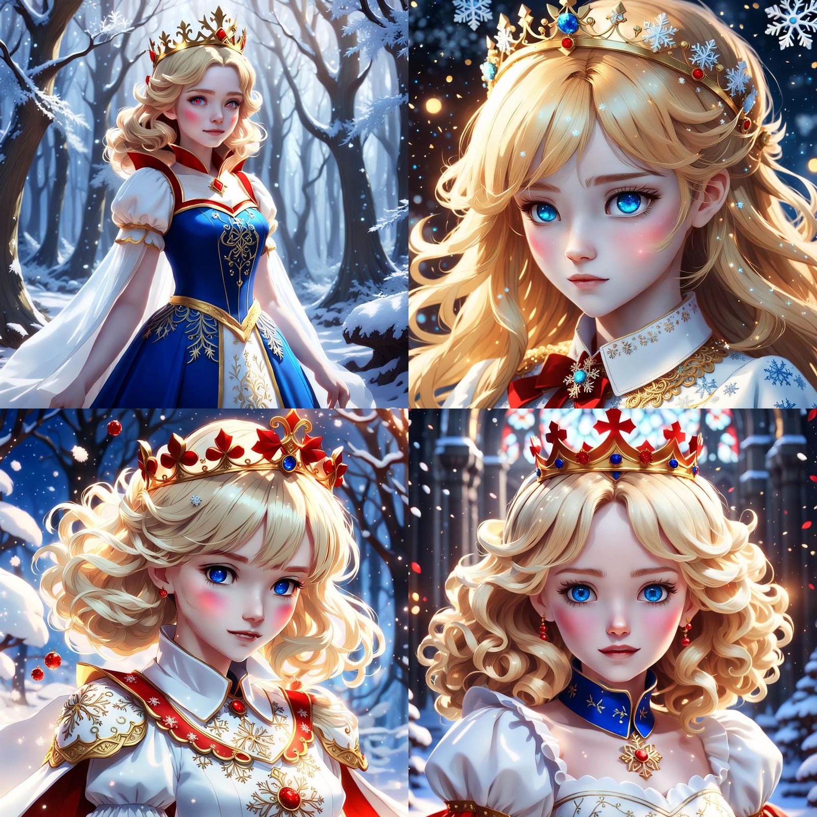 Snow White in 3D Anime Style