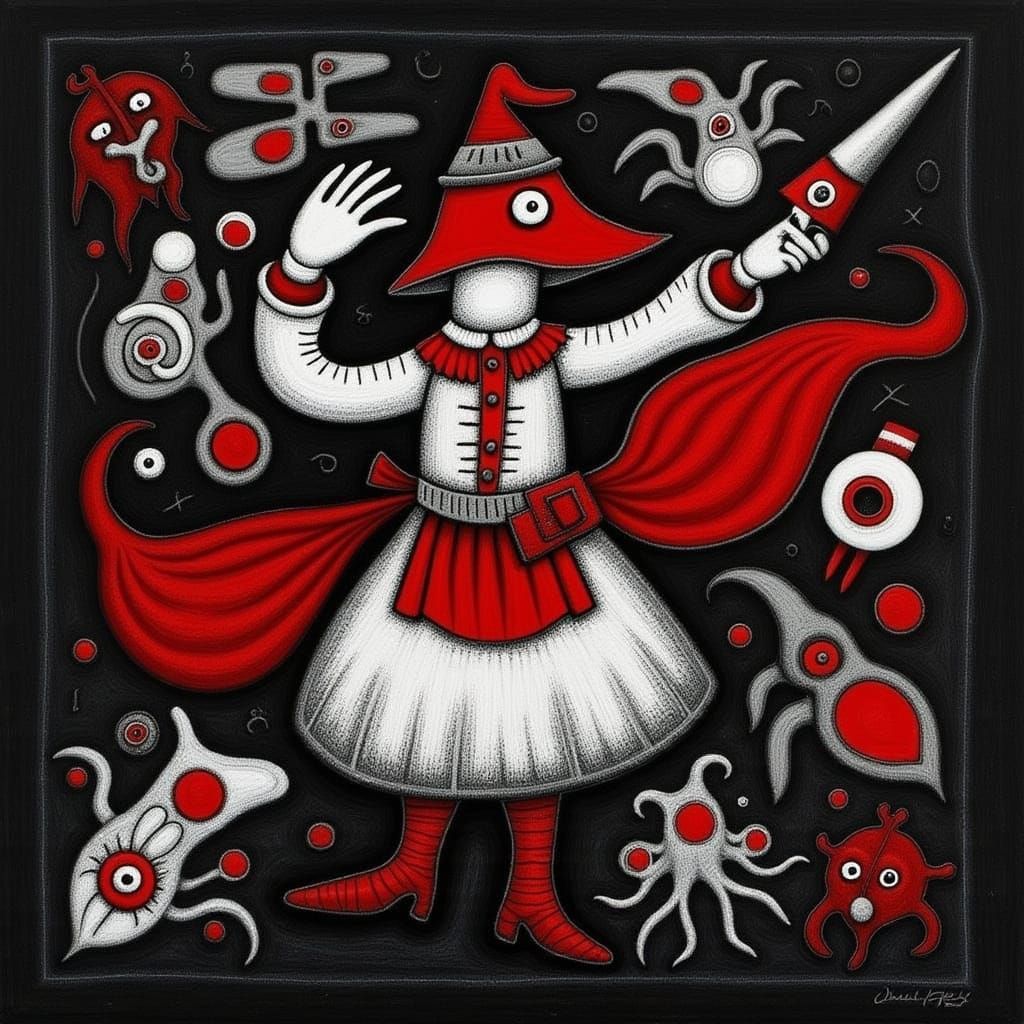 Evil Medieval Scene with Vibrant Colors