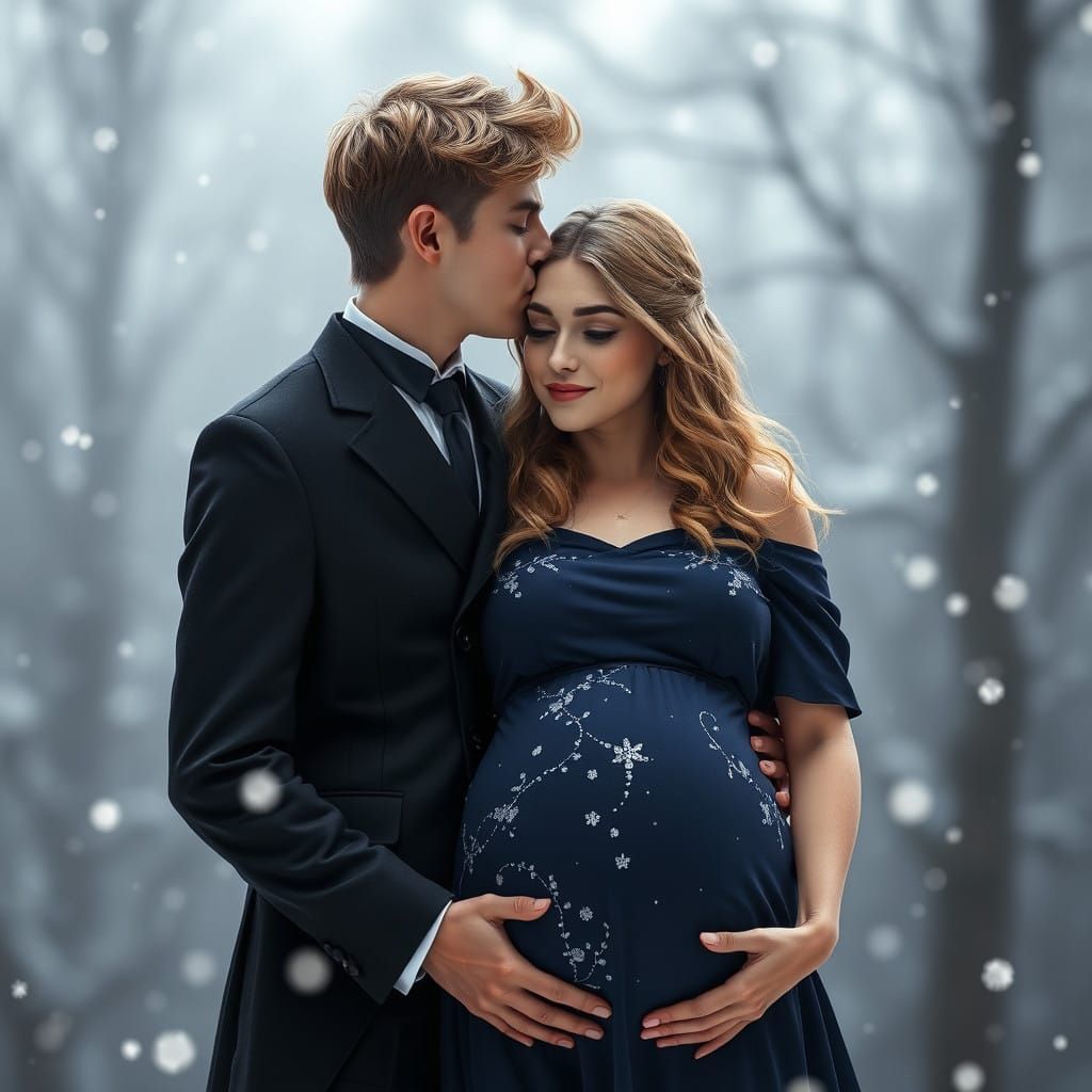 Winter Fantasy Couple in Love